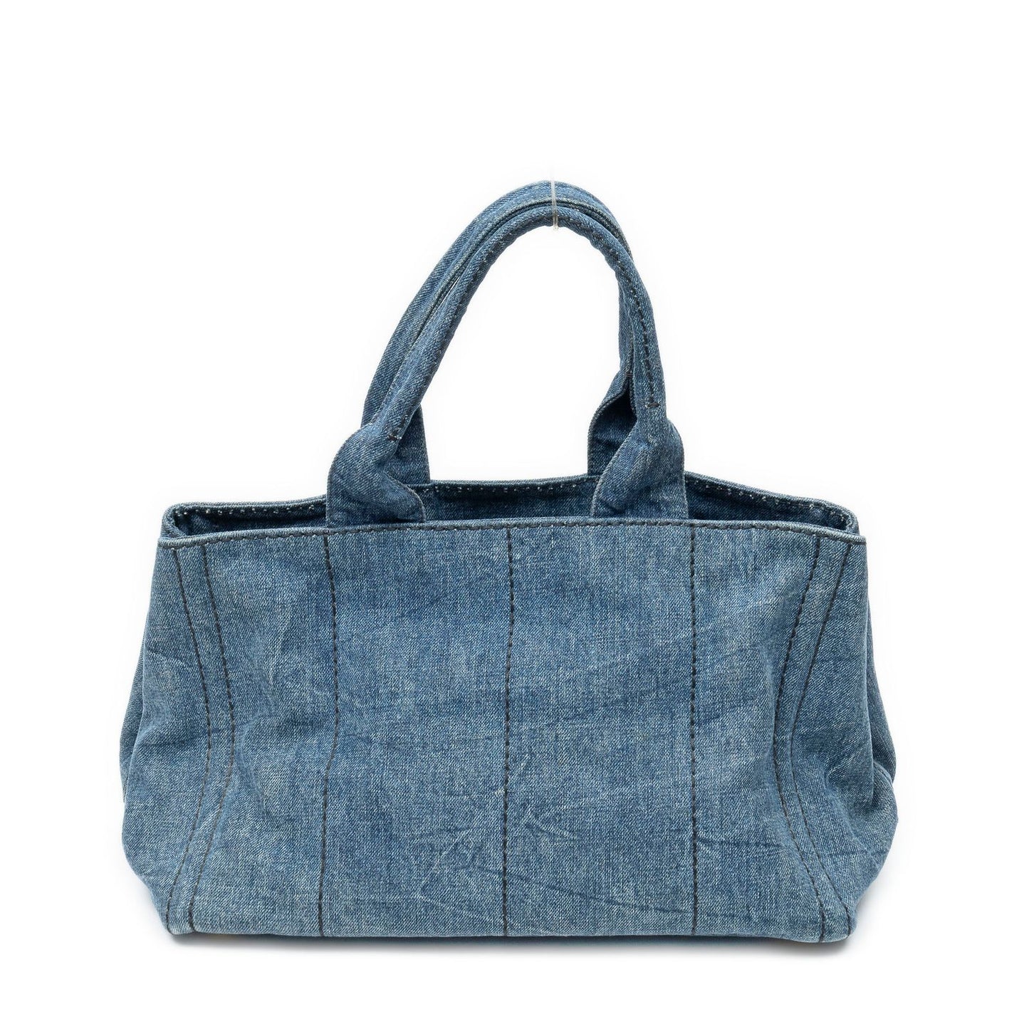 Prada Canapa Tote Bag Blue Denim — view 5