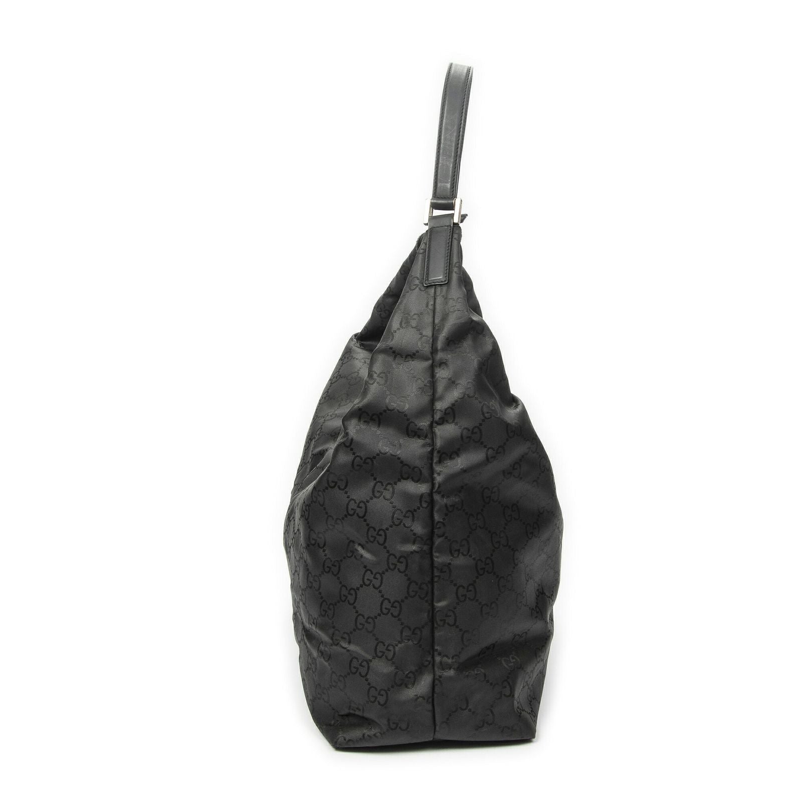 Gucci Large Zip Hobo Black GG Nylon Canvas — view 4