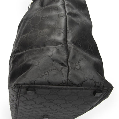 Gucci Large Zip Hobo Black GG Nylon Canvas — view 7