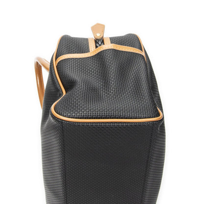 Saint Laurent Vintage Boston Black Tan Canvas Handbag — view 7