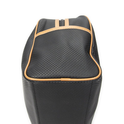 Saint Laurent Vintage Boston Black Tan Canvas Handbag — view 8