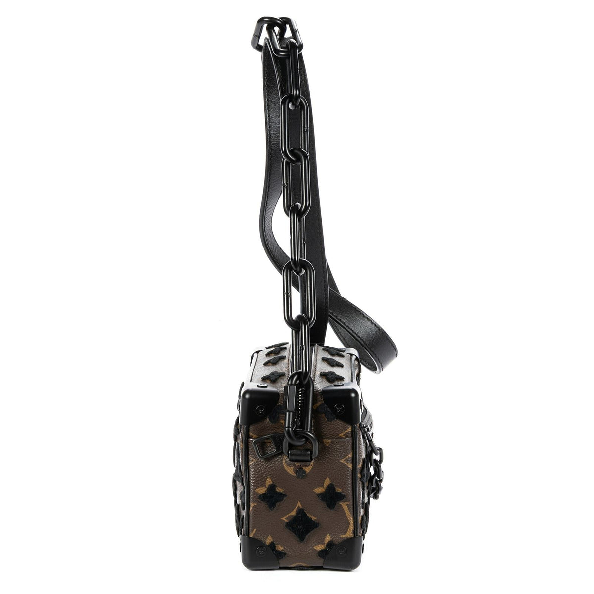 Louis Vuitton Ltd Ed Mesh Mini Soft Trunk Brown Black Monogram Canvas — view 4