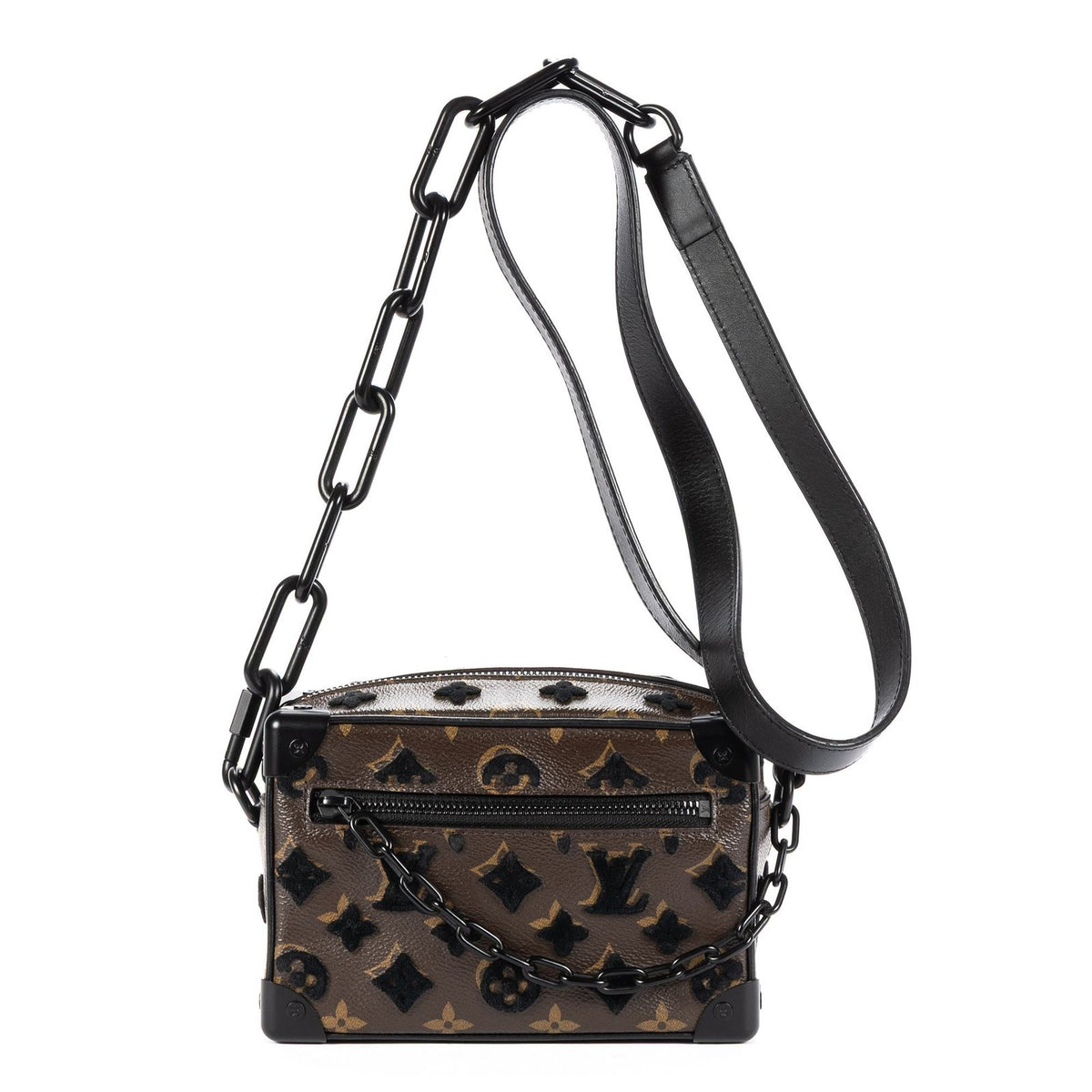 Louis Vuitton Ltd Ed Mesh Mini Soft Trunk Brown Black Monogram Canvas