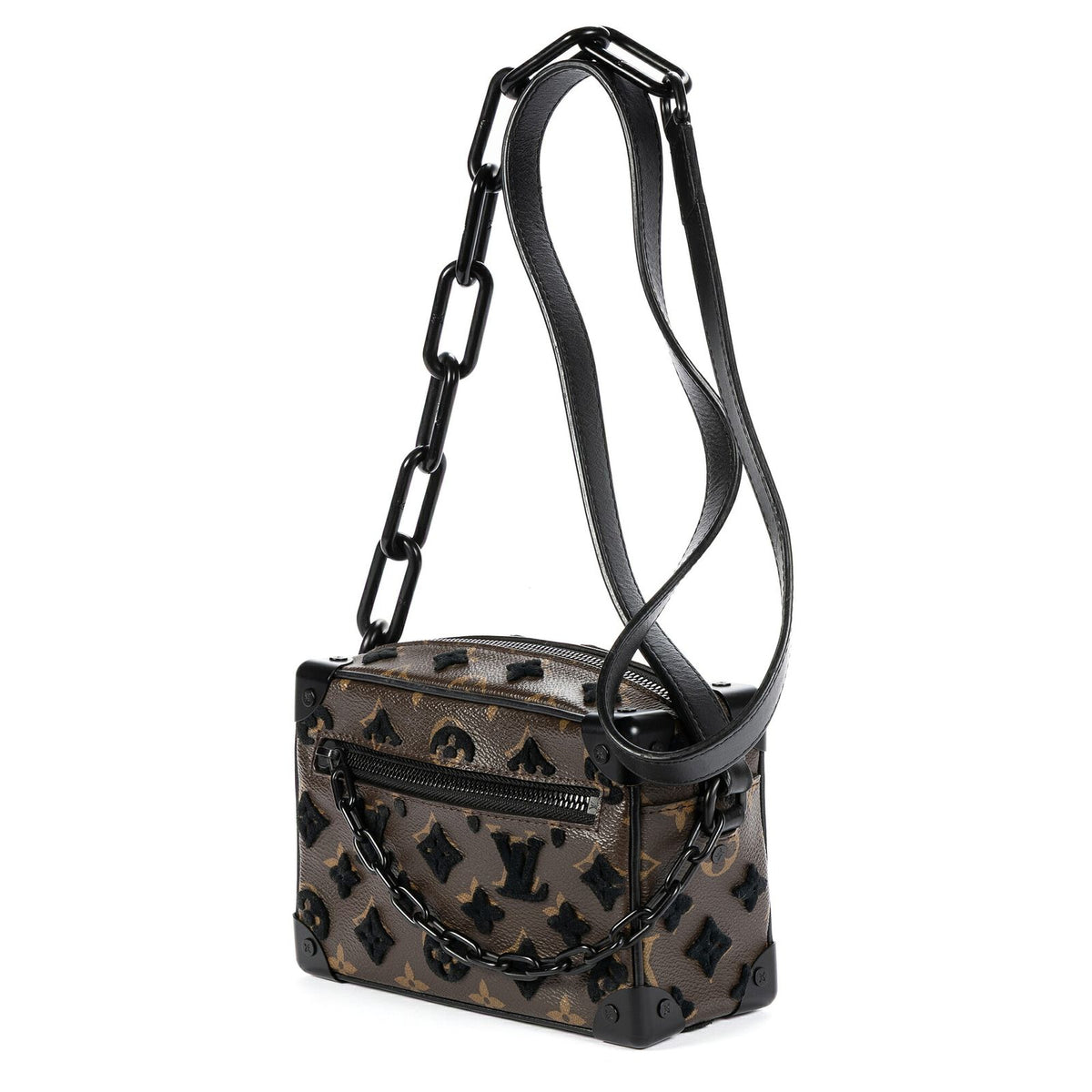 Louis Vuitton Ltd Ed Mesh Mini Soft Trunk Brown Black Monogram Canvas — view 2