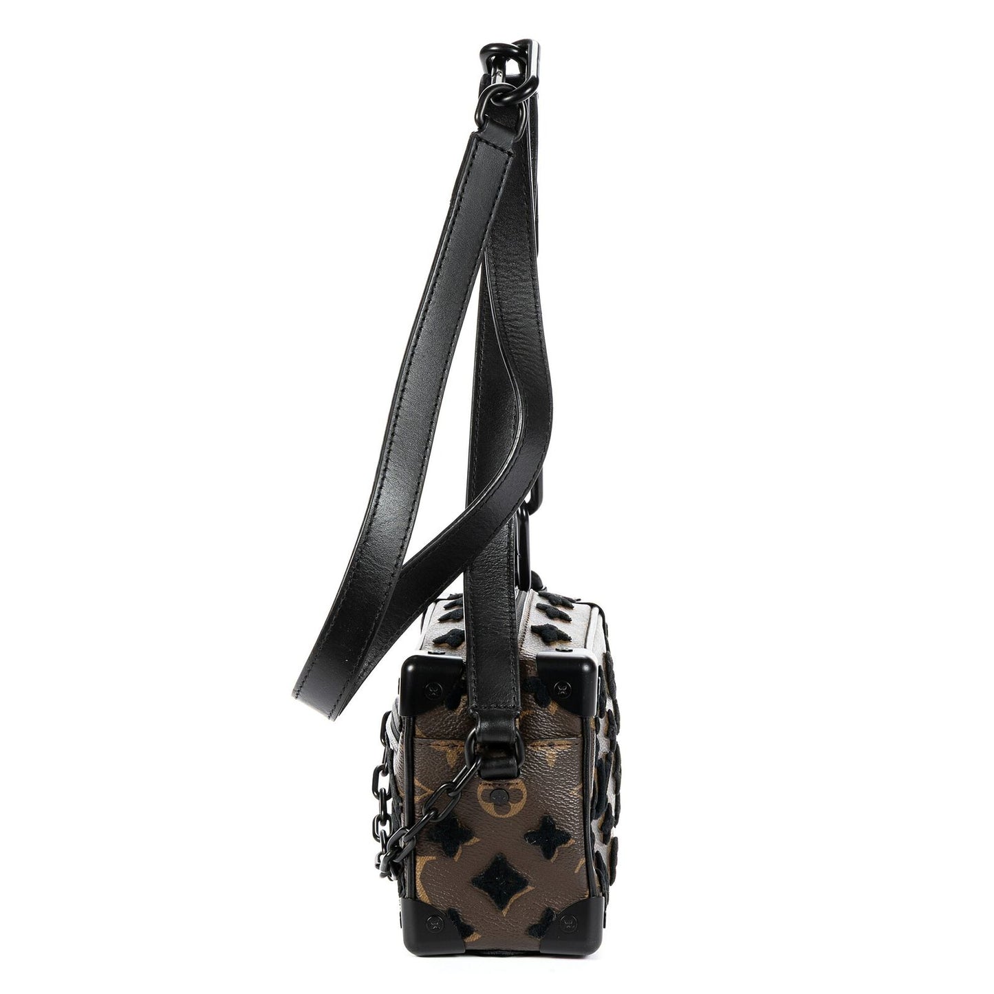 Louis Vuitton Ltd Ed Mesh Mini Soft Trunk Brown Black Monogram Canvas — view 3