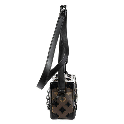Louis Vuitton Ltd Ed Mesh Mini Soft Trunk Brown Black Monogram Canvas — view 3
