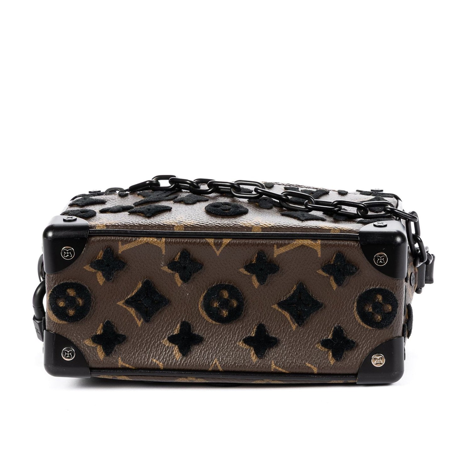 Louis Vuitton Ltd Ed Mesh Mini Soft Trunk Brown Black Monogram Canvas — view 6