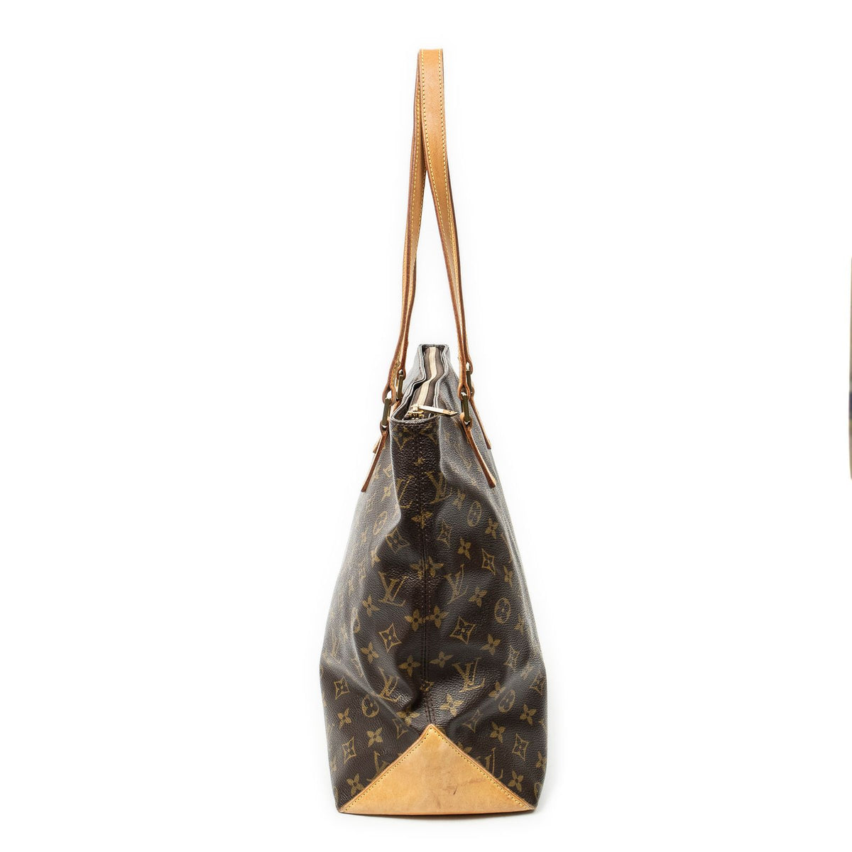Louis Vuitton Cabas Mezzo Brown Monogram Canvas Tote Bag — view 4