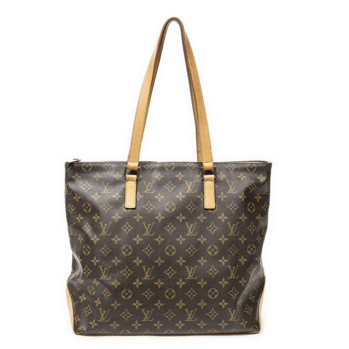 Louis Vuitton Cabas Mezzo Brown Monogram Canvas Tote Bag