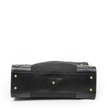 Gucci Nail Head Tote Bag Black GG Canvas — view 6