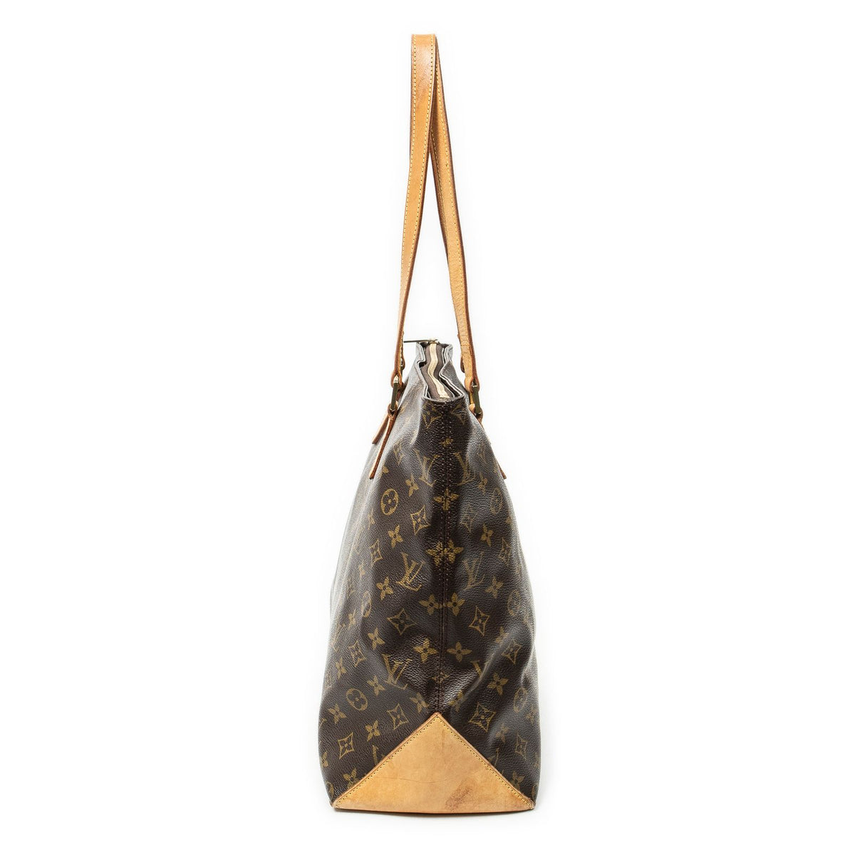 Louis Vuitton Cabas Mezzo Brown Monogram Canvas Tote Bag — view 3