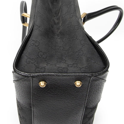 Gucci Nail Head Tote Bag Black GG Canvas — view 7