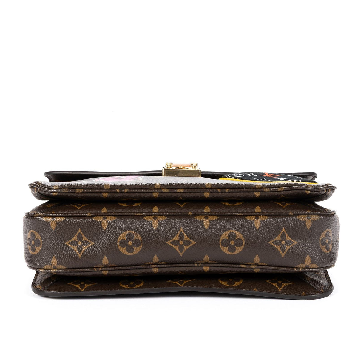 Louis Vuitton Ltd Ed Patches Pochette Metis Brown Multicolor Embroidery GG — view 6