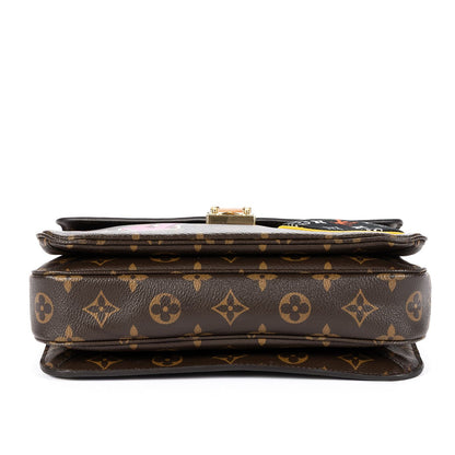 Louis Vuitton Ltd Ed Patches Pochette Metis Brown Multicolor Embroidery GG — view 6