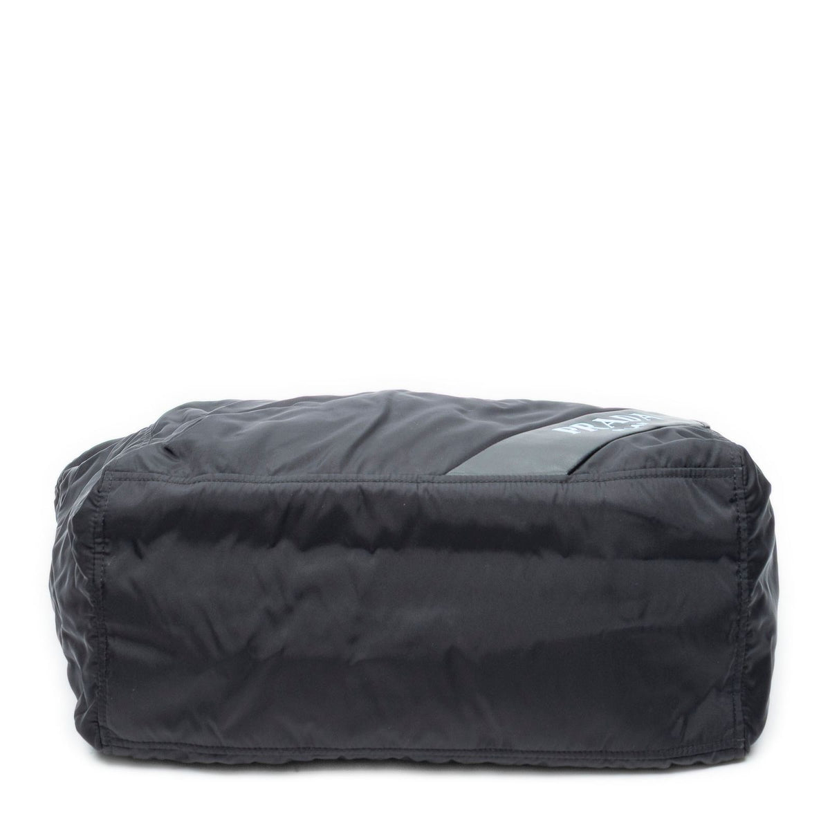 Prada Zip Shopping Tote Bag Black Nylon Canvas — view 6