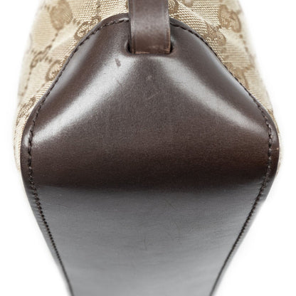 Gucci Tall Belt Tote Bag Brown Beige GG Canvas — view 8