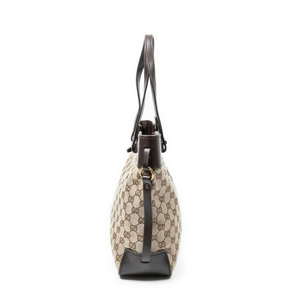 Gucci Tall Belt Tote Bag Brown Beige GG Canvas — view 3