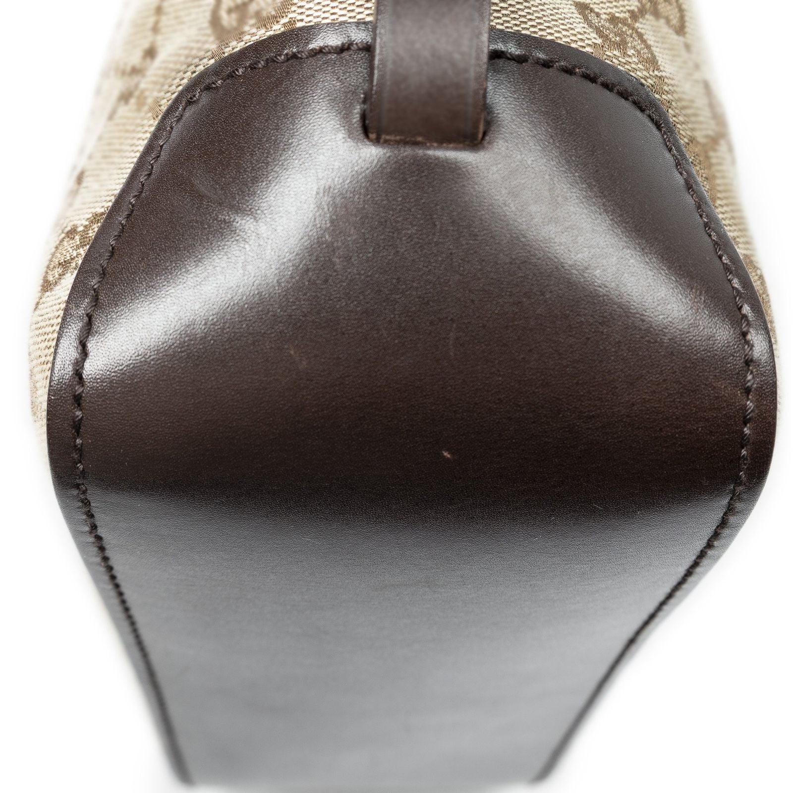 Gucci Tall Belt Tote Bag Brown Beige GG Canvas — view 7
