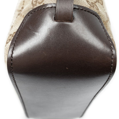 Gucci Tall Belt Tote Bag Brown Beige GG Canvas — view 7