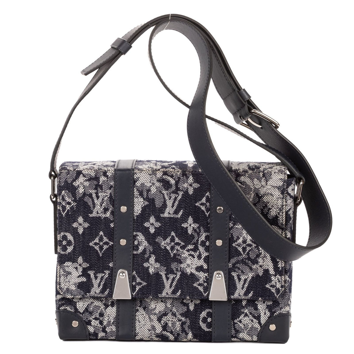 Louis Vuitton Tapestry Trunk Messenger Navy