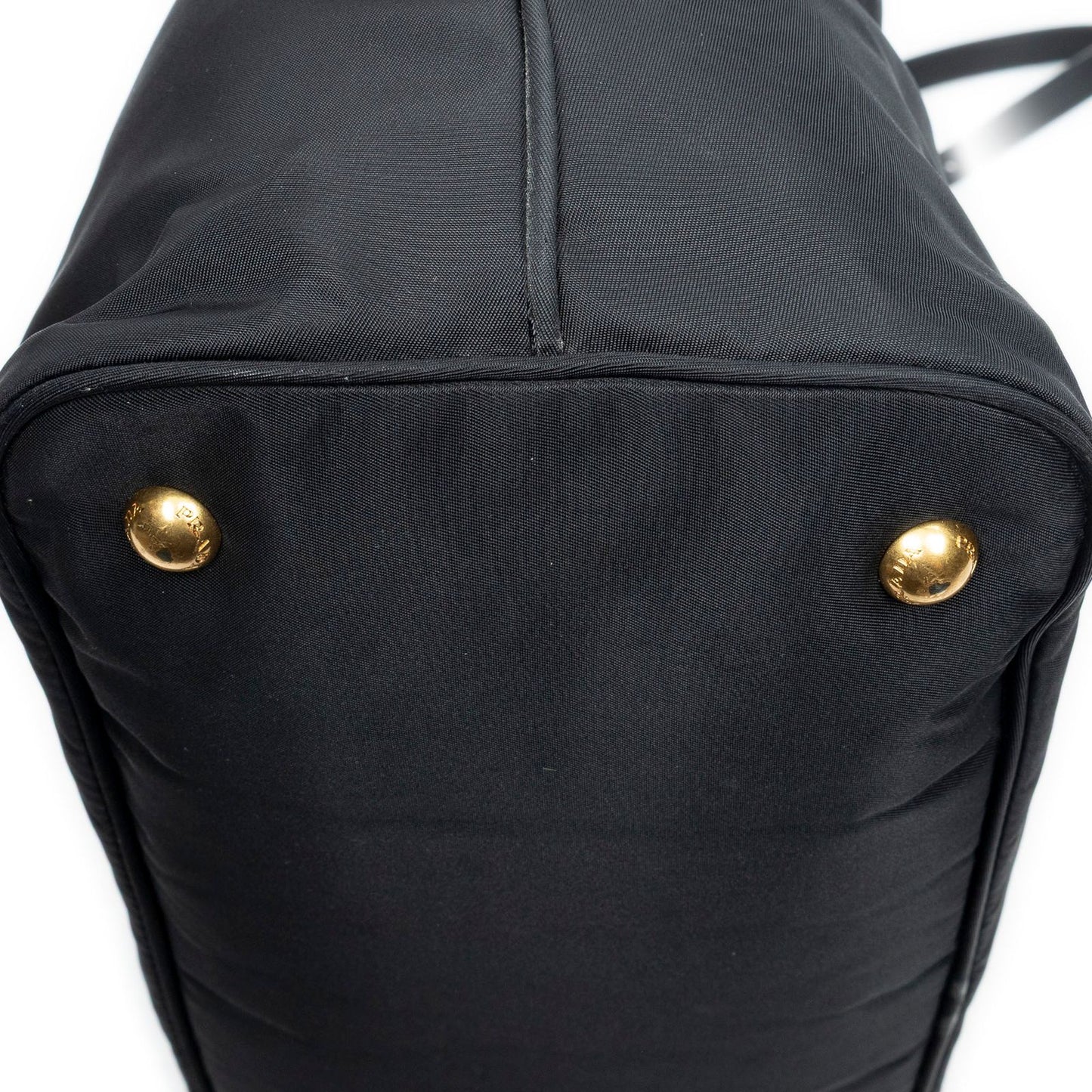 Prada Shopping Tote Bag Black Nylon Canvas — view 7