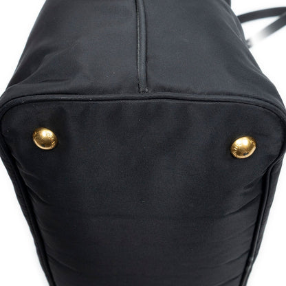 Prada Shopping Tote Bag Black Nylon Canvas — view 7