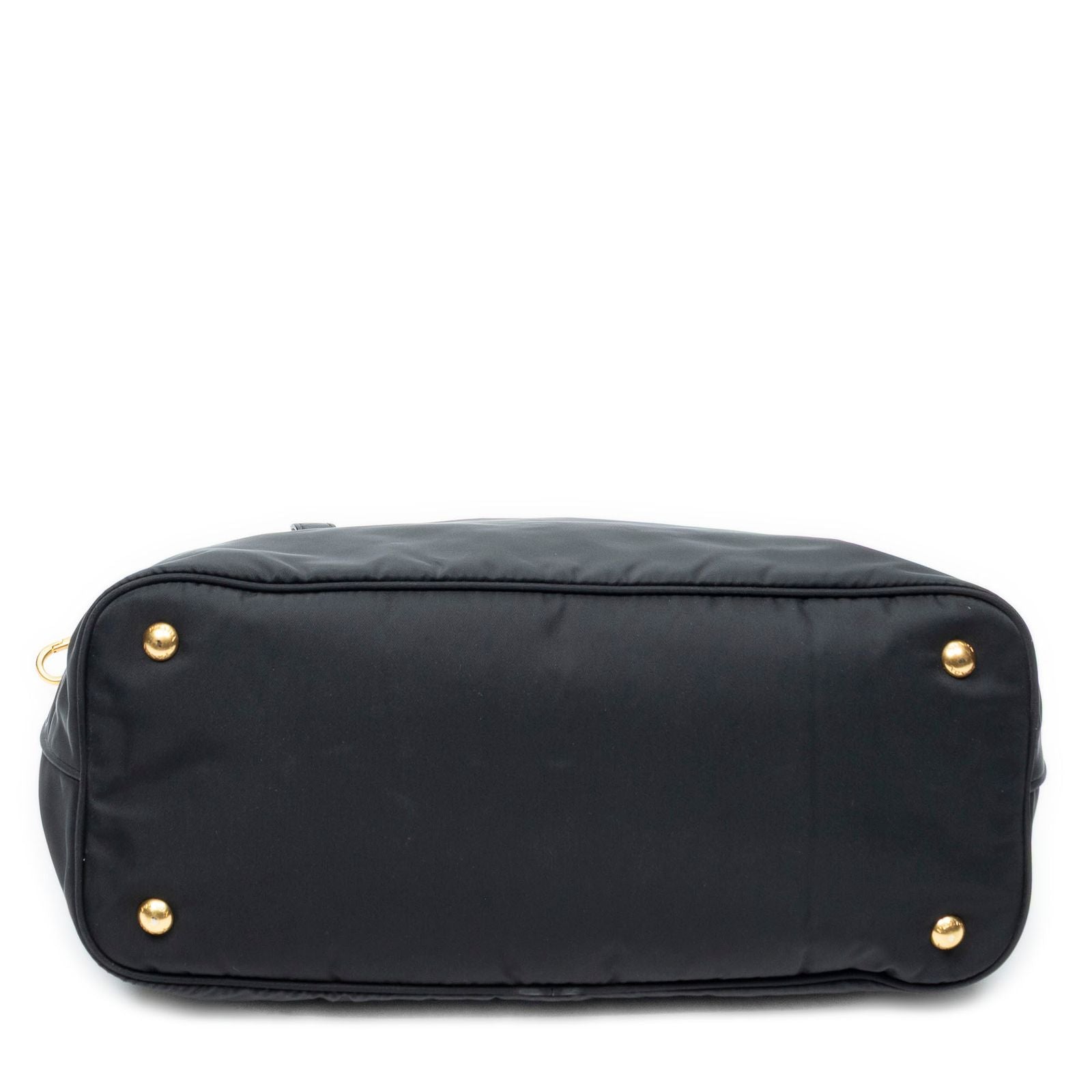 Prada Shopping Tote Bag Black Nylon Canvas — view 6