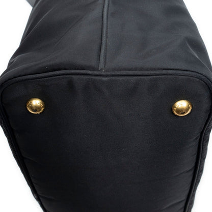 Prada Shopping Tote Bag Black Nylon Canvas — view 8