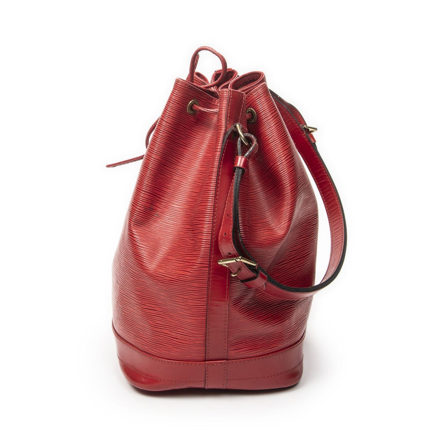 Louis Vuitton Noe Red Epi Bucket Bag — view 3