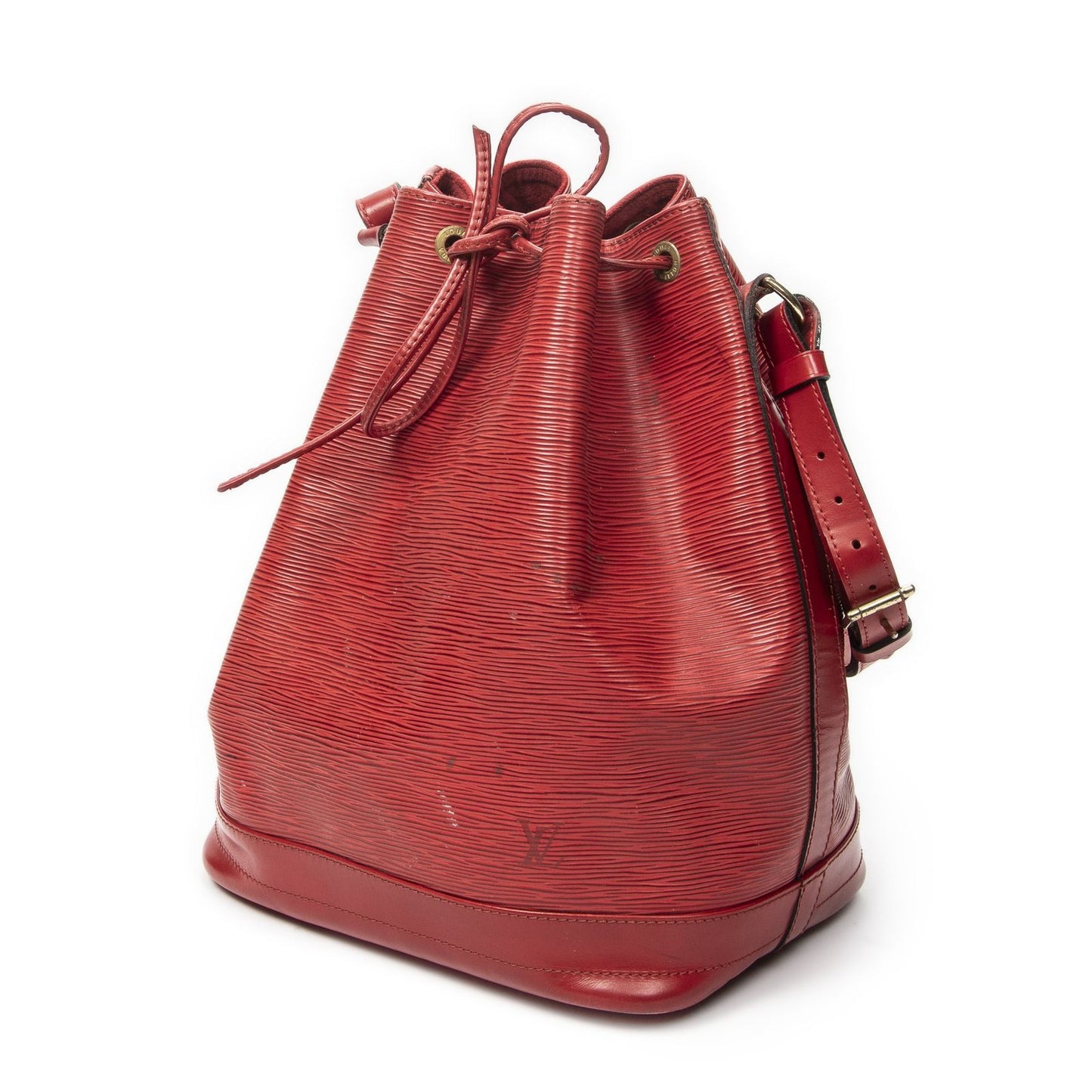 Louis Vuitton Noe Red Epi Bucket Bag — view 2