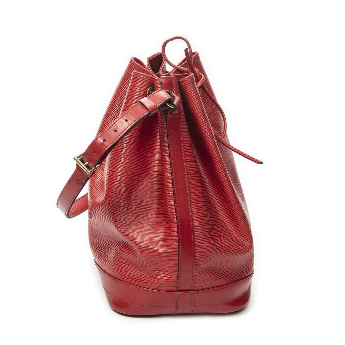 Louis Vuitton Noe Red Epi Bucket Bag — view 4