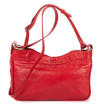 Balenciaga Mini City Crossbody Red Damage Leather — view 5