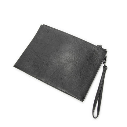 Saint Laurent Tablet Clutch Gray Croco Embossed Leather — view 2