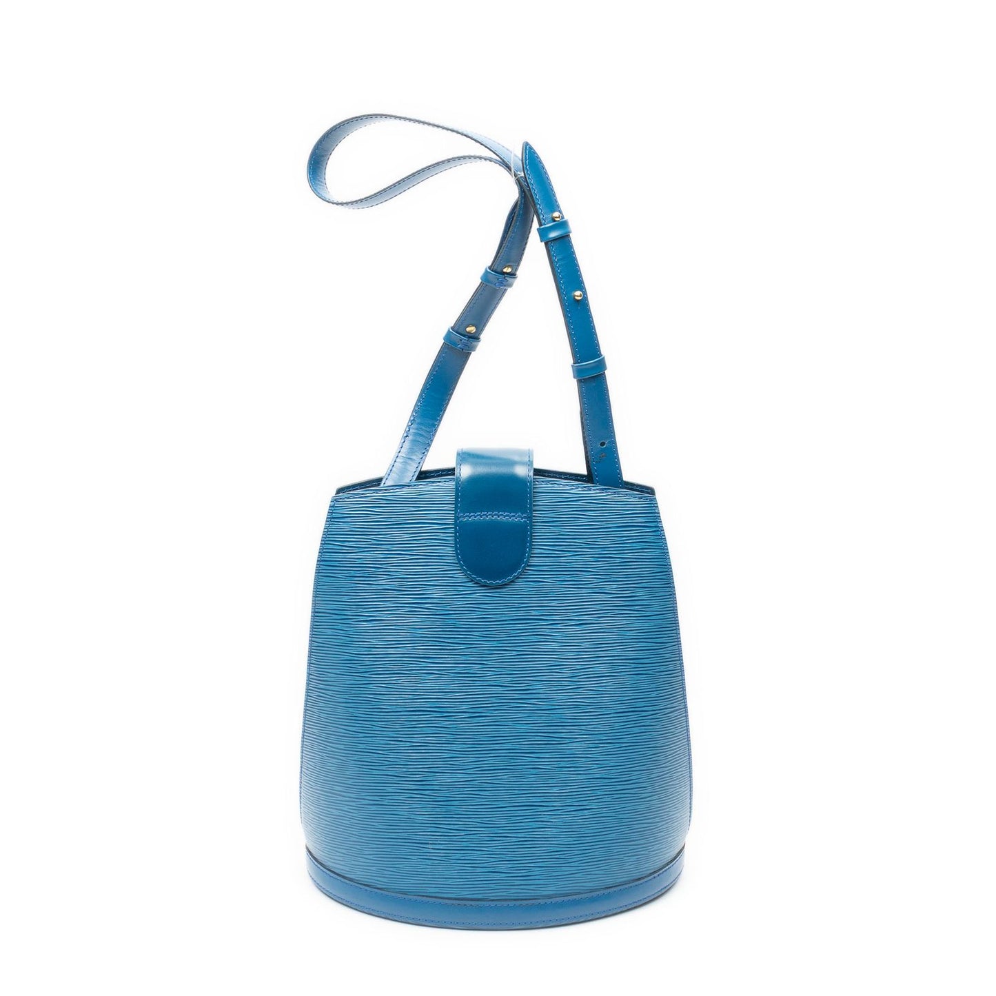 Louis Vuitton Cluny Blue Epi Handbag — view 5