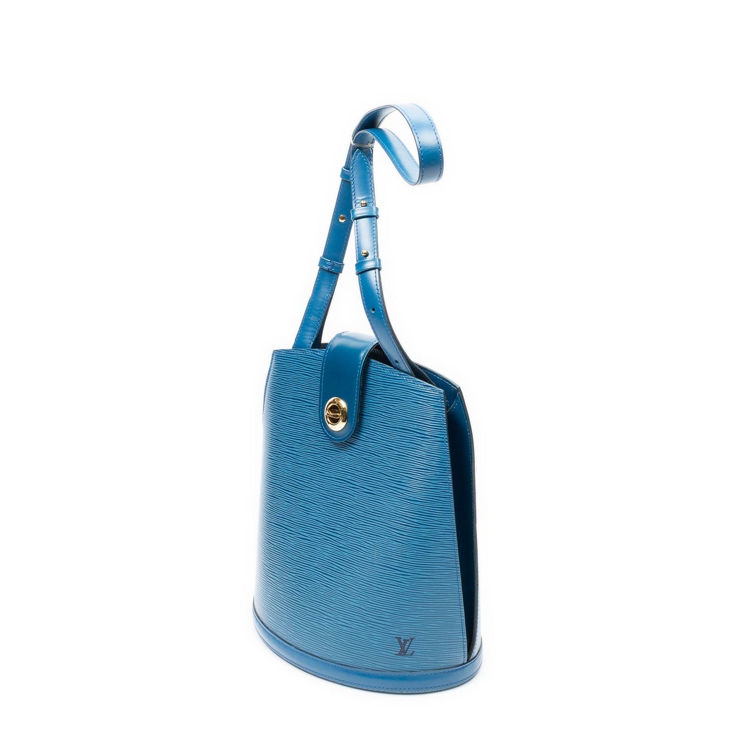 Louis Vuitton Cluny Blue Epi Handbag — view 2