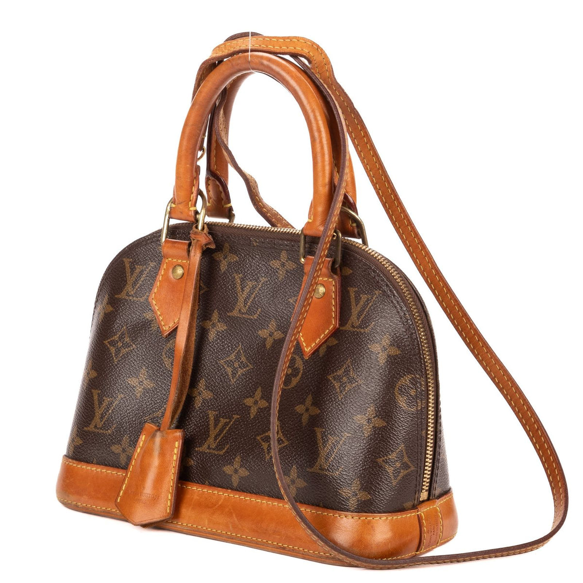 Louis Vuitton Alma Brown Monogram Canvas Handbag — view 2