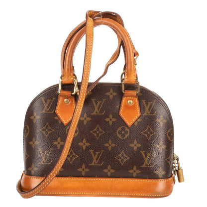 Louis Vuitton Alma Brown Monogram Canvas Handbag — view 5