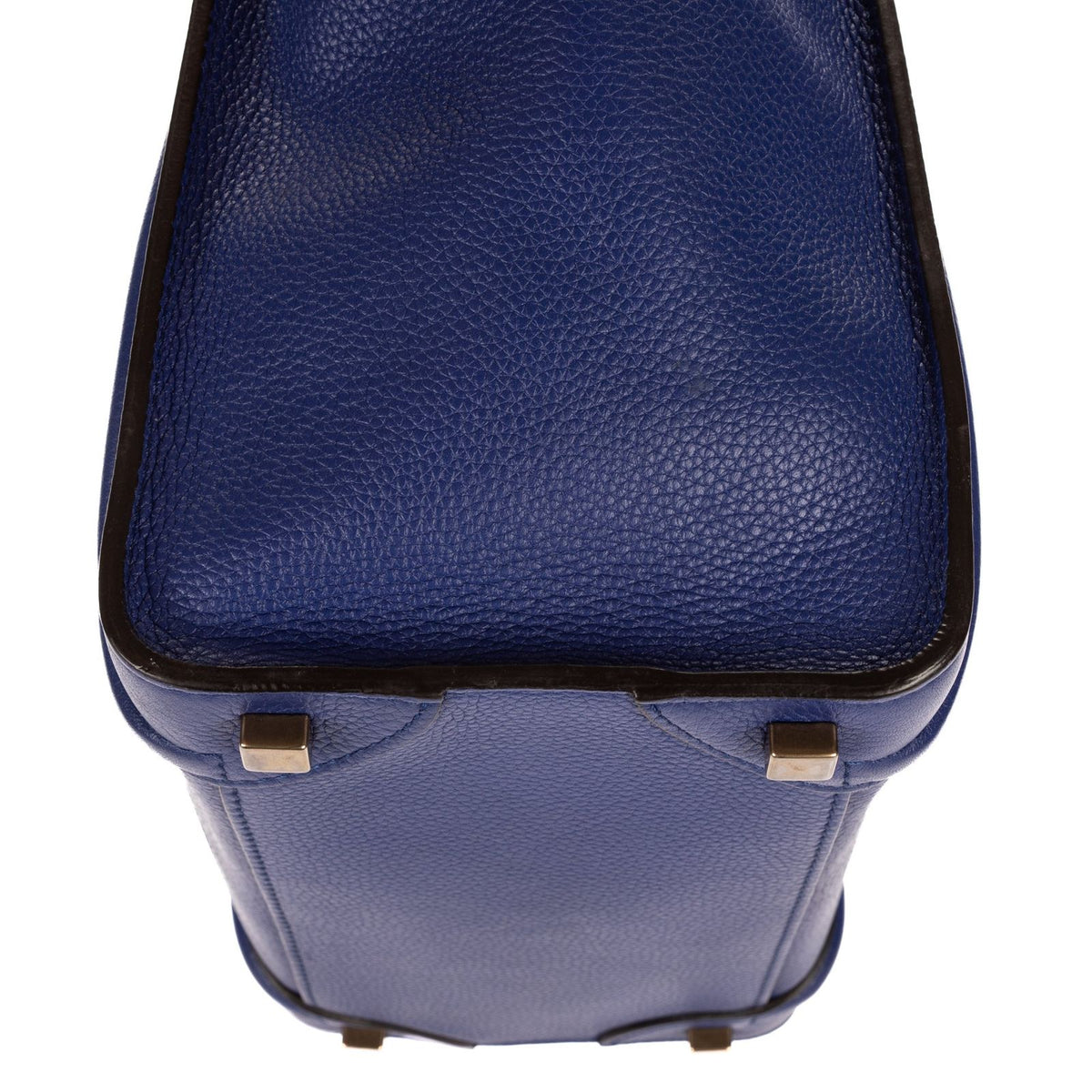 Celine Micro Luggage Navy Grain Calfskin Leather Handbag — view 7