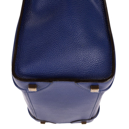 Celine Micro Luggage Navy Grain Calfskin Leather Handbag — view 7