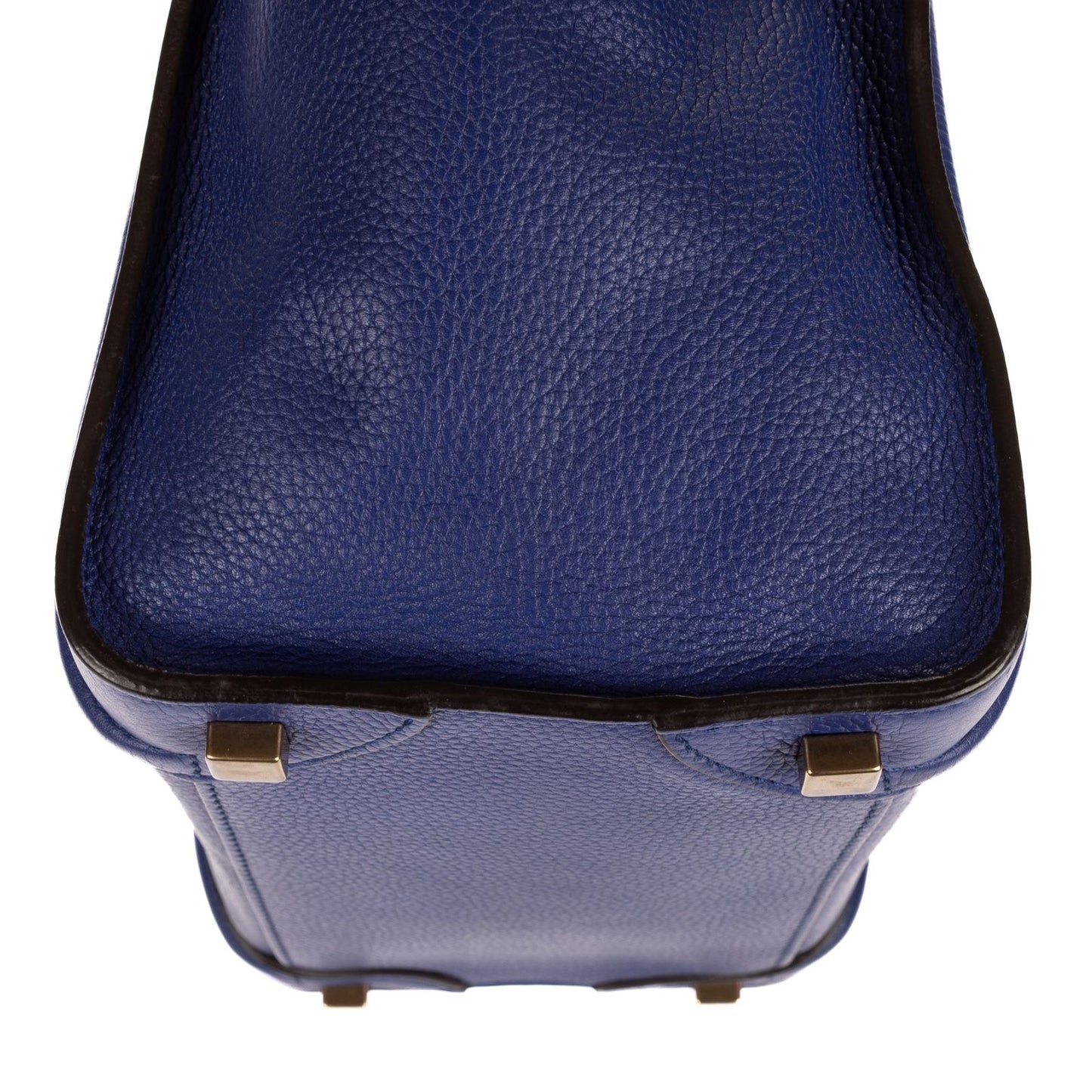 Celine Micro Luggage Navy Grain Calfskin Leather Handbag — view 8