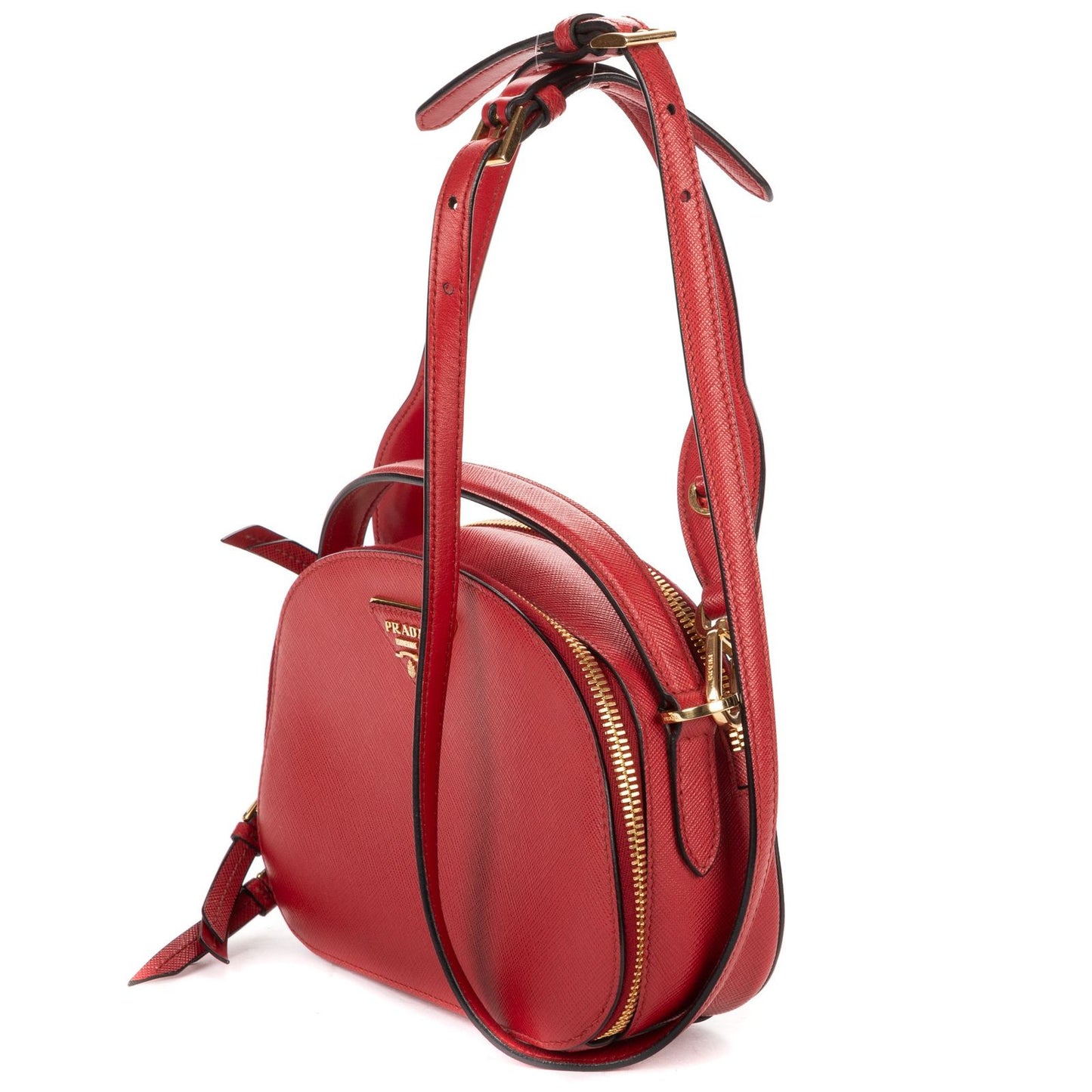 Prada Odette Top Handle Red Saffiano Luxe Leather — view 2