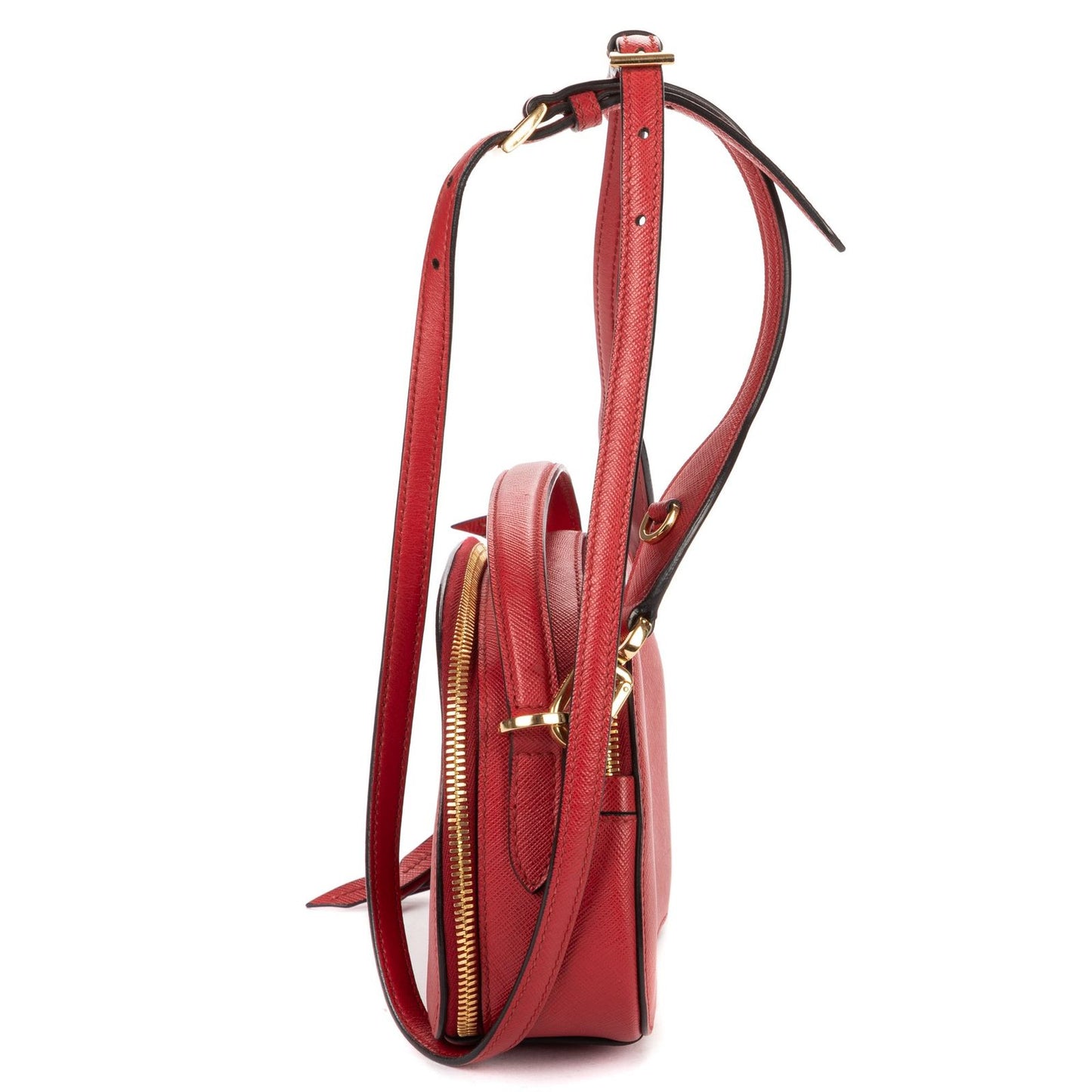 Prada Odette Top Handle Red Saffiano Luxe Leather — view 3