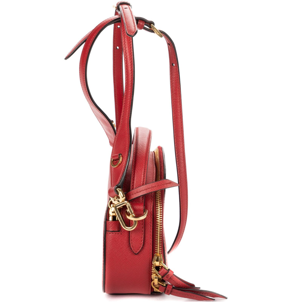 Prada Odette Top Handle Red Saffiano Luxe Leather — view 4