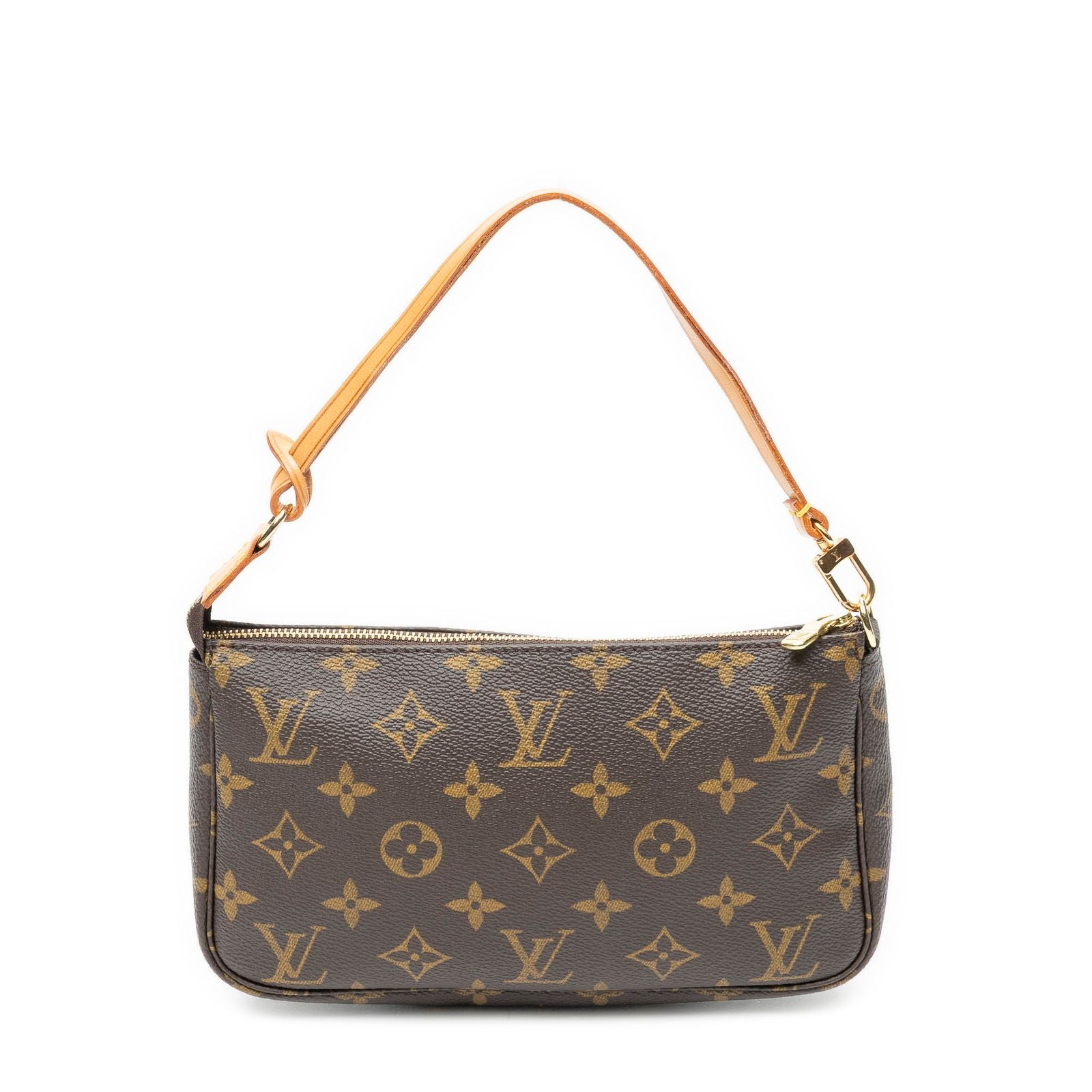 Louis Vuitton Pochette Brown Monogram Canvas Handbag