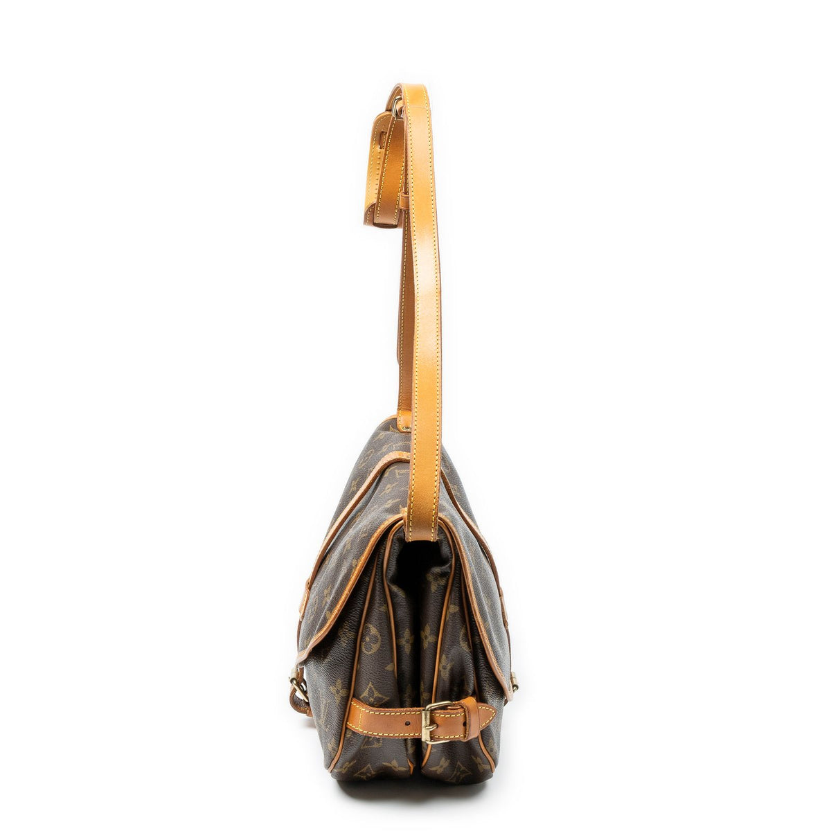 Louis Vuitton Saumur Brown Monogram Canvas Crossbody — view 3
