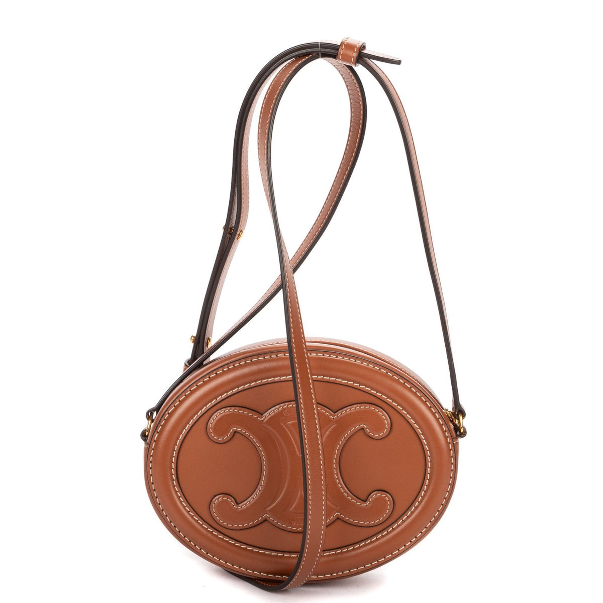 Celine Oval Crossbody Tan Smooth Calfskin — view 5