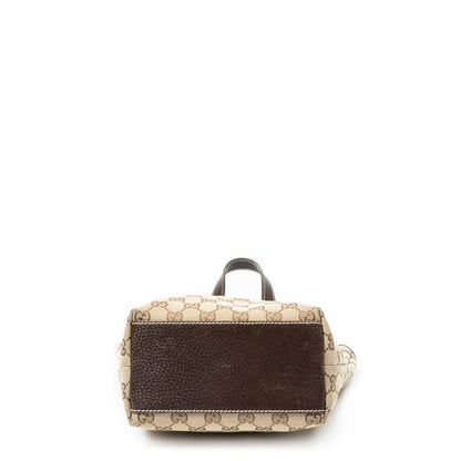 Gucci Charmy Bucket Tote Bag Brown Beige GG Canvas — view 6