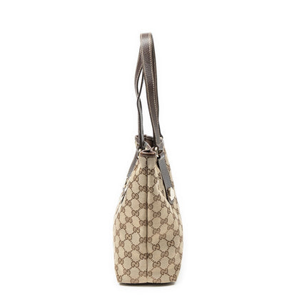 Gucci Charmy Bucket Tote Bag Brown Beige GG Canvas — view 4