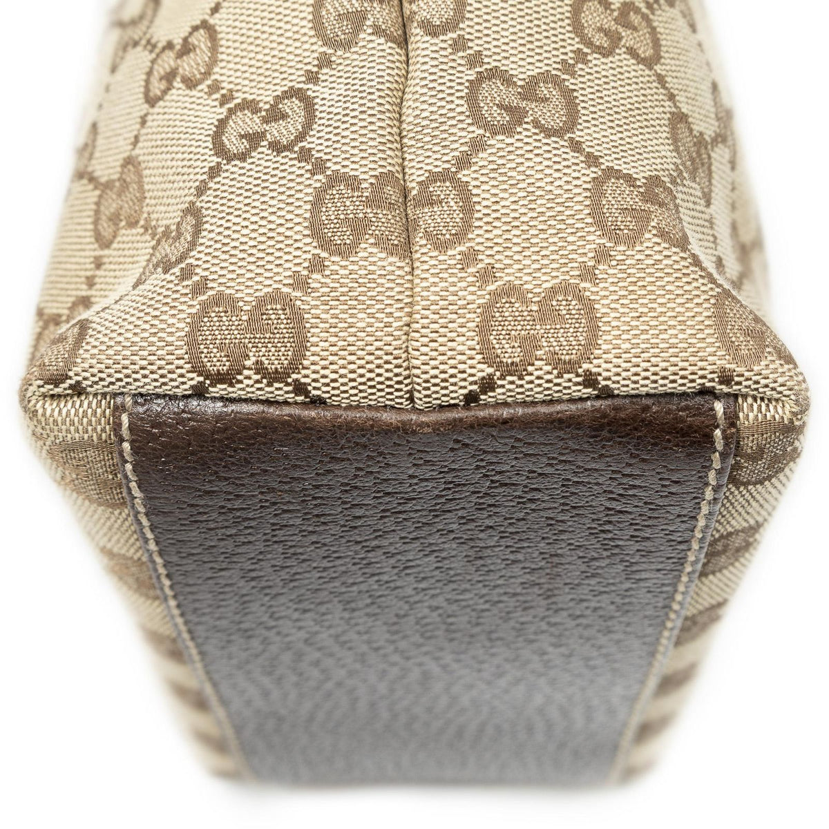Gucci Charmy Bucket Tote Bag Brown Beige GG Canvas — view 7