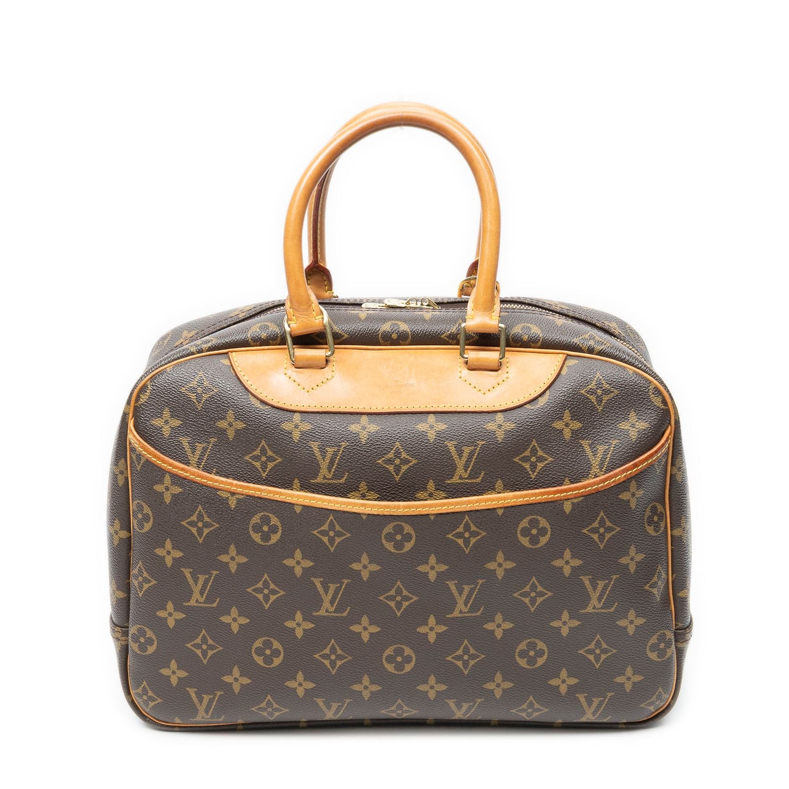 Louis Vuitton Deauville Brown Monogram Canvas Handbag